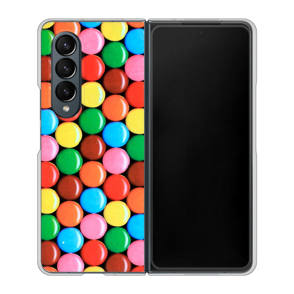 Galaxy Z Fold4 SC-55C docomo 高画質仕上げ 背面印刷 ハードケース【448 マーブルチョコ】