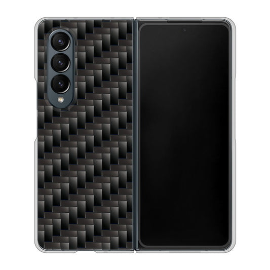 Galaxy Z Fold4 SC-55C docomo 高画質仕上げ 背面印刷 ハードケース【461 カーボン】