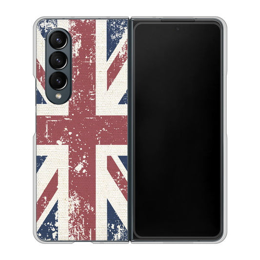 Galaxy Z Fold4 SC-55C docomo 高画質仕上げ 背面印刷 ハードケース【506 ユニオンジャック ビンテージ】