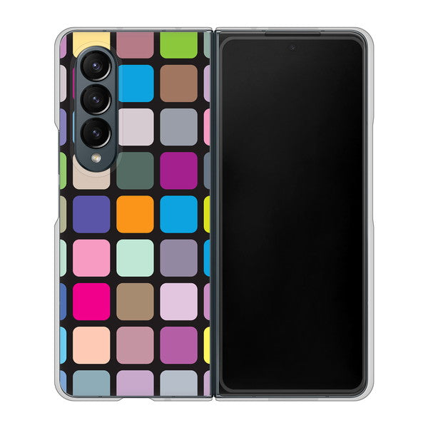 Galaxy Z Fold4 SC-55C docomo 高画質仕上げ 背面印刷 ハードケース【509 カラースクエア】