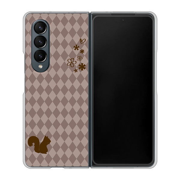 Galaxy Z Fold4 SC-55C docomo 高画質仕上げ 背面印刷 ハードケース【515 リス】
