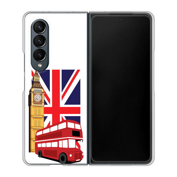 Galaxy Z Fold4 SC-55C docomo 高画質仕上げ 背面印刷 ハードケース【573 イギリス】