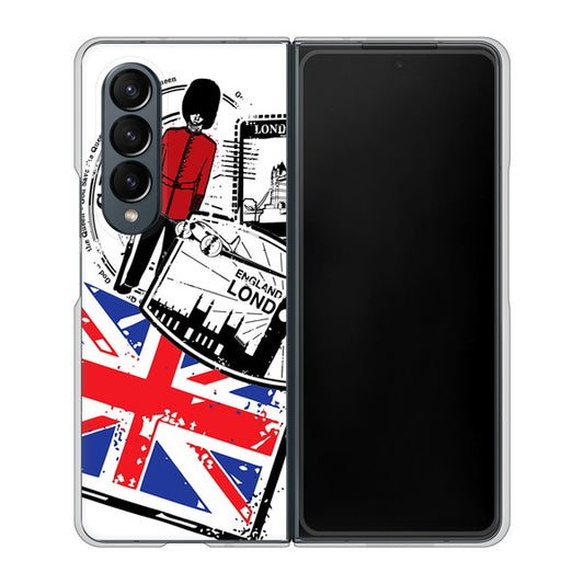 Galaxy Z Fold4 SC-55C docomo 高画質仕上げ 背面印刷 ハードケース【574 LONDON】