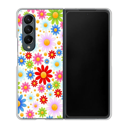 Galaxy Z Fold4 SC-55C docomo 高画質仕上げ 背面印刷 ハードケース【606 マーガレット】