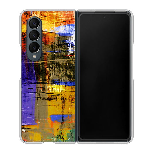 Galaxy Z Fold4 SC-55C docomo 高画質仕上げ 背面印刷 ハードケース【609 クラッシュアートBL】