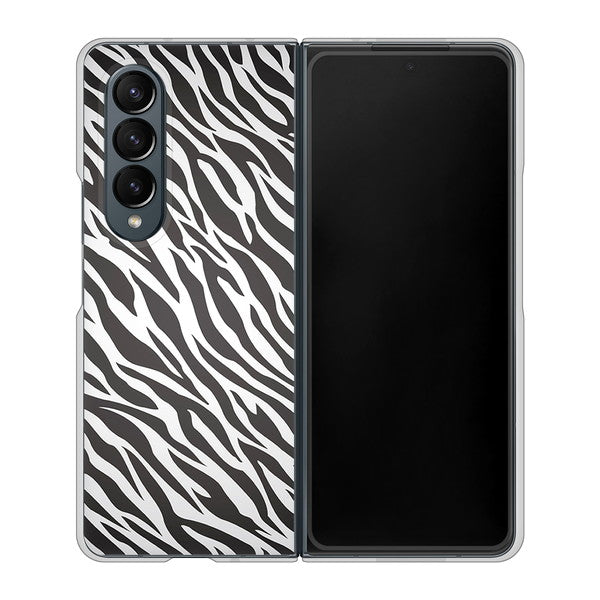 Galaxy Z Fold4 SC-55C docomo 高画質仕上げ 背面印刷 ハードケース【1057 デザインゼブラ(GL)】