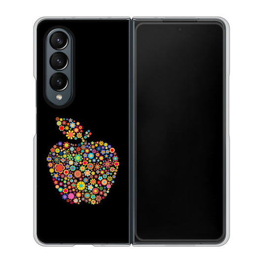Galaxy Z Fold4 SC-55C docomo 高画質仕上げ 背面印刷 ハードケース【1195 カラフルアップル】