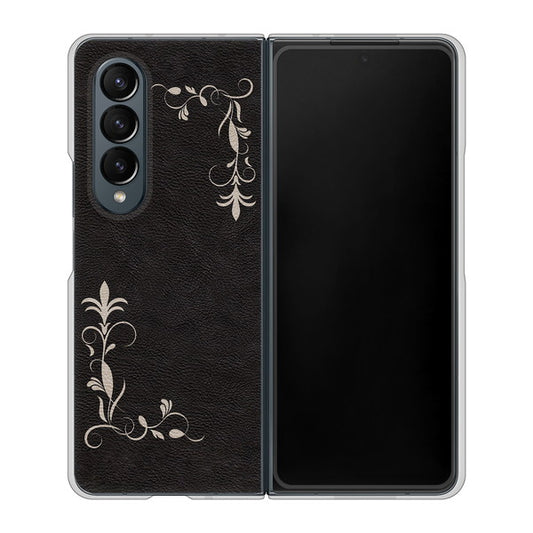 Galaxy Z Fold4 SC-55C docomo 高画質仕上げ 背面印刷 ハードケース【EK825 レザー風グラスフレーム】