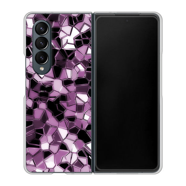 Galaxy Z Fold4 SC-55C docomo 高画質仕上げ 背面印刷 ハードケース【EK837 テクニカルミラーパープル】