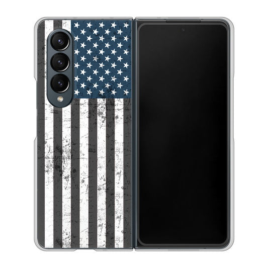 Galaxy Z Fold4 SC-55C docomo 高画質仕上げ 背面印刷 ハードケース【EK864 アメリカンフラッグビンテージ】