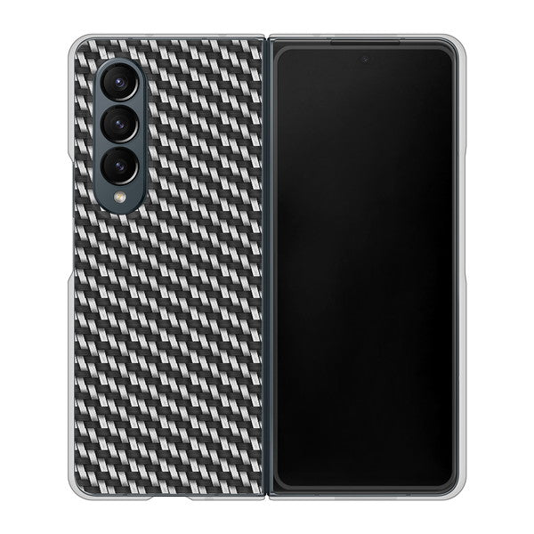 Galaxy Z Fold4 SC-55C docomo 高画質仕上げ 背面印刷 ハードケース【EK877 ブラックカーボン】
