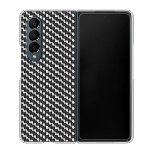 Galaxy Z Fold4 SC-55C docomo 高画質仕上げ 背面印刷 ハードケース【EK877 ブラックカーボン】