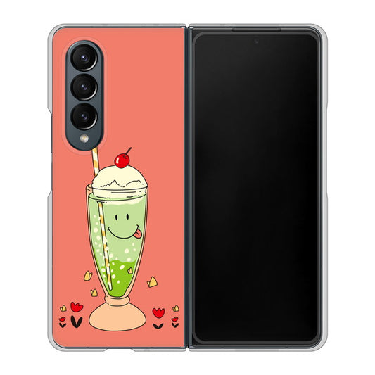 Galaxy Z Fold4 SC-55C docomo 高画質仕上げ 背面印刷 ハードケース【MA900 クリームソーダ】