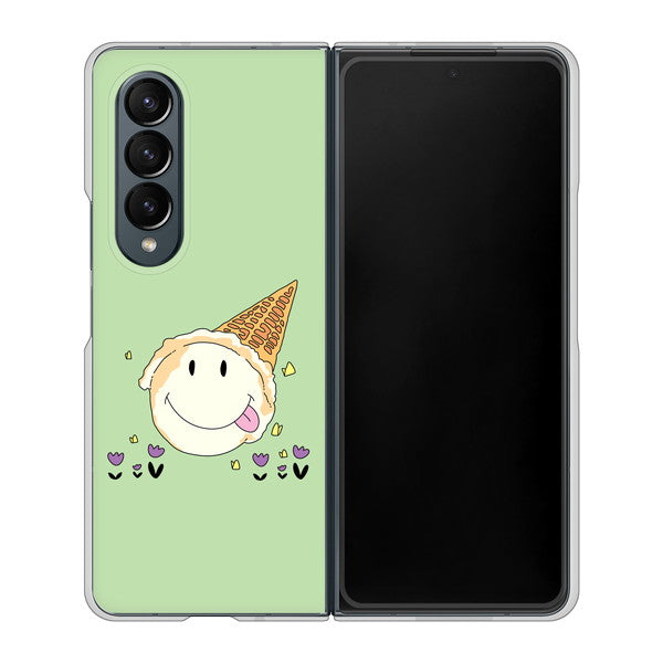 Galaxy Z Fold4 SC-55C docomo 高画質仕上げ 背面印刷 ハードケース【MA902 アイスクリーム】