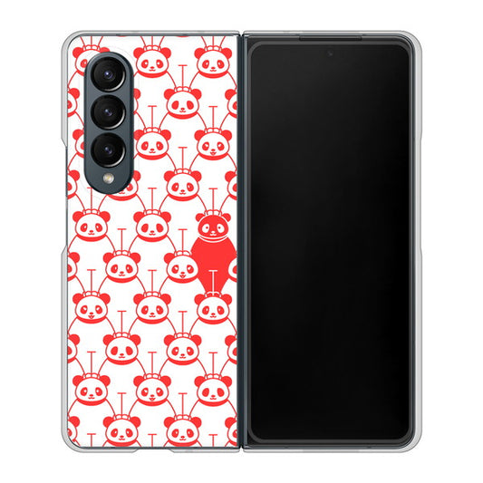 Galaxy Z Fold4 SC-55C docomo 高画質仕上げ 背面印刷 ハードケース【MA913 パターン パンダ】