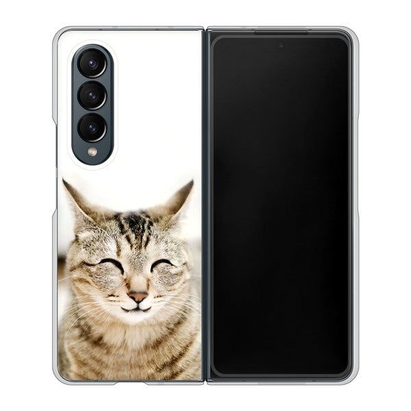 Galaxy Z Fold4 SC-55C docomo 高画質仕上げ 背面印刷 ハードケース【VA801 笑福ねこ】