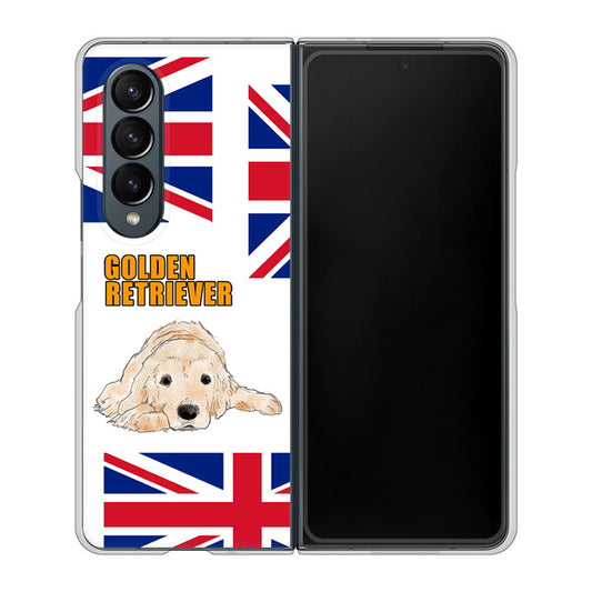 Galaxy Z Fold4 SC-55C docomo 高画質仕上げ 背面印刷 ハードケース【YD825 ゴールデンレトリバー01】