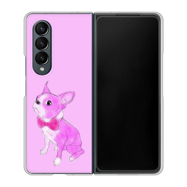 Galaxy Z Fold4 SC-55C docomo 高画質仕上げ 背面印刷 ハードケース【YD852 ボストンテリア03】