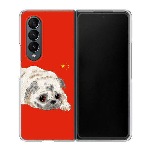 Galaxy Z Fold4 SC-55C docomo 高画質仕上げ 背面印刷 ハードケース【YD857 パグ03】