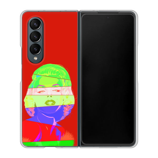 Galaxy Z Fold4 SC-55C docomo 高画質仕上げ 背面印刷 ハードケース【YJ209 マリリンモンローデザイン(B)】