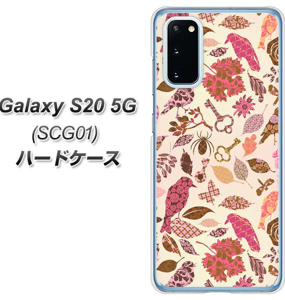 au ギャラクシー S20 5G SCG01 高画質仕上げ 背面印刷 ハードケース【640 おしゃれな小鳥】