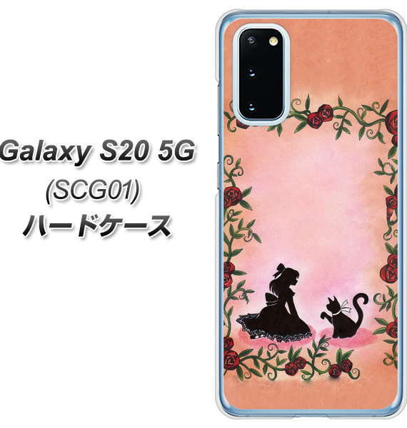 au ギャラクシー S20 5G SCG01 高画質仕上げ 背面印刷 ハードケース【1096 お姫様とネコ(カラー)】