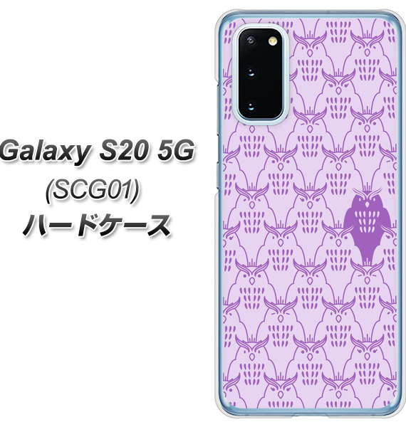 au ギャラクシー S20 5G SCG01 高画質仕上げ 背面印刷 ハードケース【MA918 パターン ミミズク】