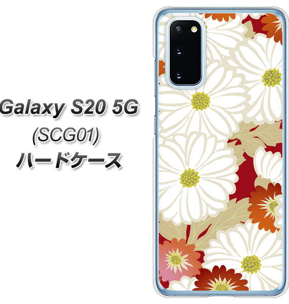 au ギャラクシー S20 5G SCG01 高画質仕上げ 背面印刷 ハードケース【YJ322 和柄 菊】