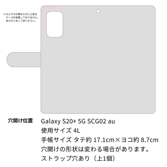 au ギャラクシーS20+ SCG02 高画質仕上げ プリント手帳型ケース(通常型)【OE856 野球魂（ブラック）】