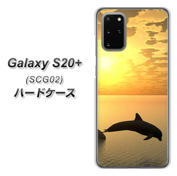 au ギャラクシーS20+ SCG02 高画質仕上げ 背面印刷 ハードケース【VA845 夕暮れのドルフィン】