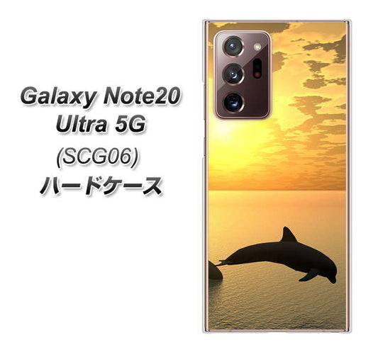 au ギャラクシー ノート20 ウルトラ 5G SCG06 高画質仕上げ 背面印刷 ハードケース【VA845 夕暮れのドルフィン】