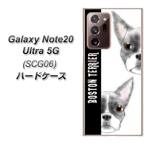 au ギャラクシー ノート20 ウルトラ 5G SCG06 高画質仕上げ 背面印刷 ハードケース【YD850 ボストンテリア01】