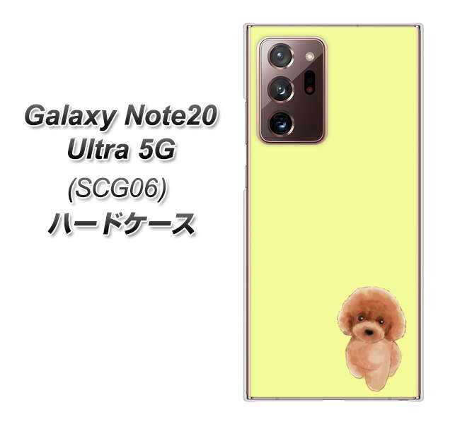 au ギャラクシー ノート20 ウルトラ 5G SCG06 高画質仕上げ 背面印刷 ハードケース【YJ051 トイプードルレッド(イエロー)】