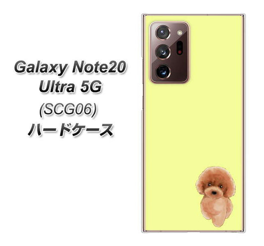 au ギャラクシー ノート20 ウルトラ 5G SCG06 高画質仕上げ 背面印刷 ハードケース【YJ051 トイプードルレッド(イエロー)】