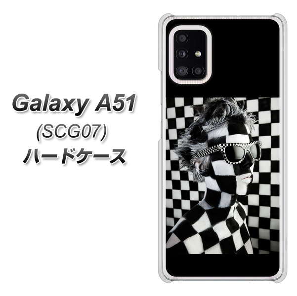 au ギャラクシーA51 SCG07 高画質仕上げ 背面印刷 ハードケース【357 bk&wh】
