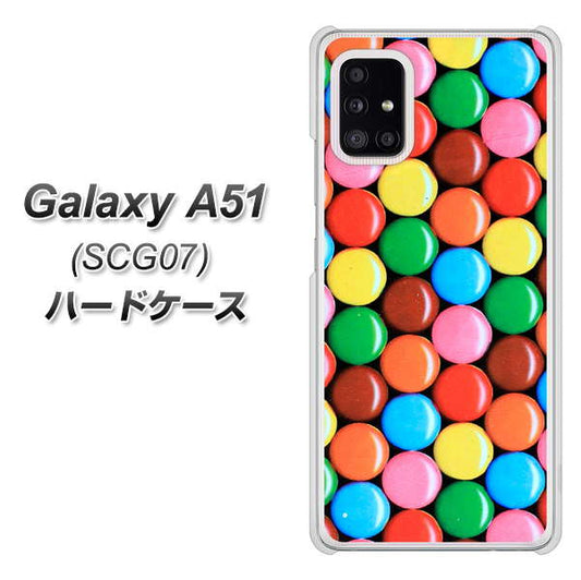 au ギャラクシーA51 SCG07 高画質仕上げ 背面印刷 ハードケース【448 マーブルチョコ】