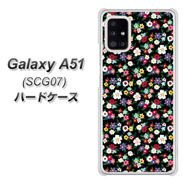 au ギャラクシーA51 SCG07 高画質仕上げ 背面印刷 ハードケース【778 マイクロリバティプリントBK】