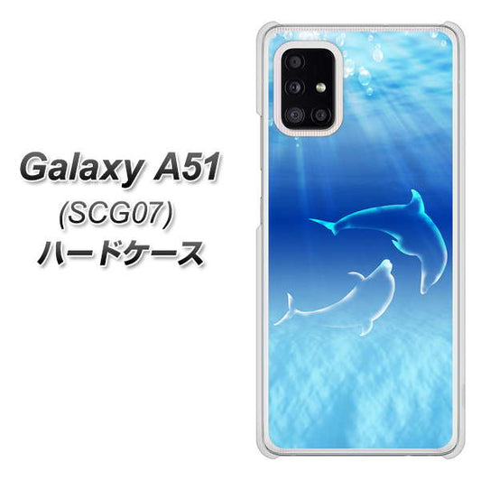 au ギャラクシーA51 SCG07 高画質仕上げ 背面印刷 ハードケース【1048 海の守り神イルカ】