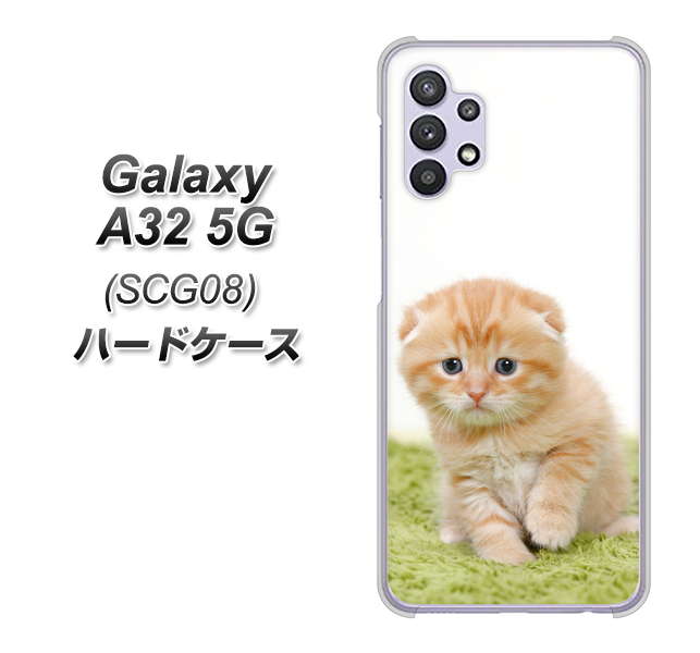 au ギャラクシーA32 5G SCG08 高画質仕上げ 背面印刷 ハードケース【VA802 ネコこっそり】