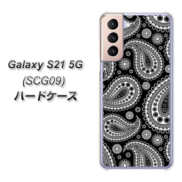 au ギャラクシーS21 5G SCG09 高画質仕上げ 背面印刷 ハードケース【421 ベイズリー】