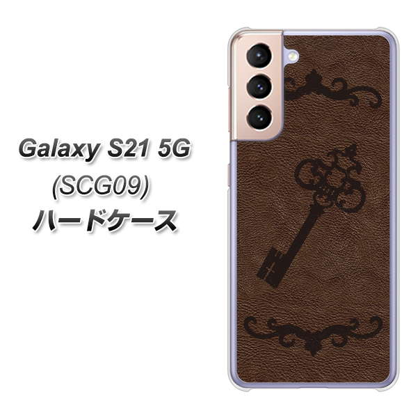 au ギャラクシーS21 5G SCG09 高画質仕上げ 背面印刷 ハードケース【EK824 レザー風アンティークキー】