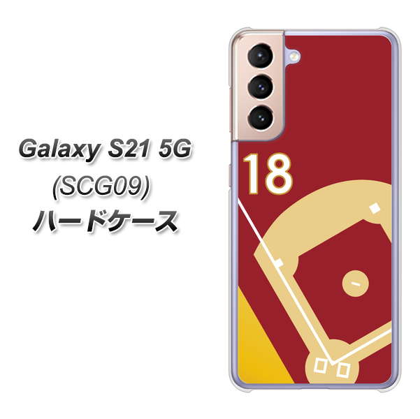au ギャラクシーS21 5G SCG09 高画質仕上げ 背面印刷 ハードケース【IB924 baseball_グラウンド】