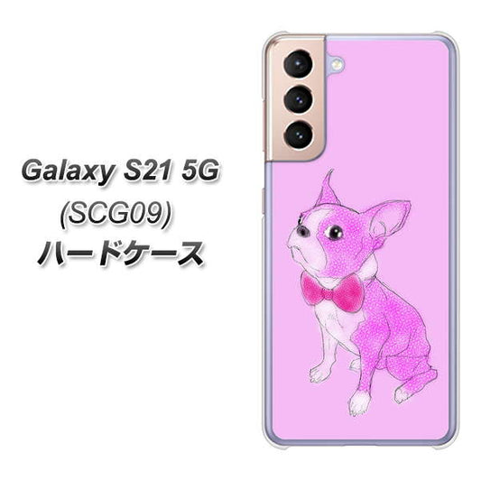 au ギャラクシーS21 5G SCG09 高画質仕上げ 背面印刷 ハードケース【YD852 ボストンテリア03】