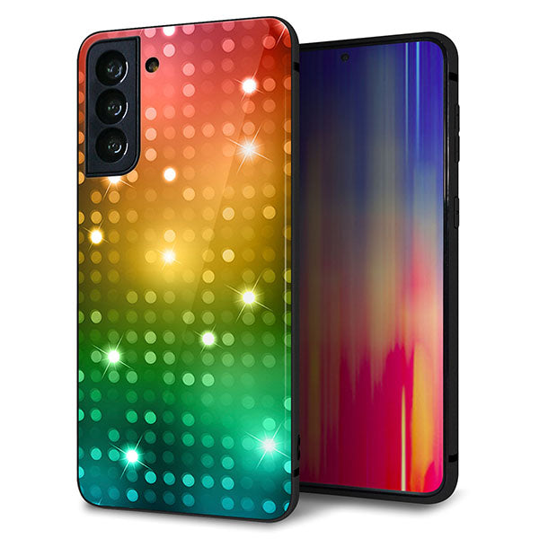 au ギャラクシーS21+ 5G SCG10 強化ガラス&TPUスマホケース ガラプリ【419 フラッシュタワー】