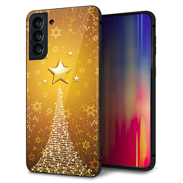 au ギャラクシーS21+ 5G SCG10 強化ガラス&TPUスマホケース ガラプリ【590 光の塔】