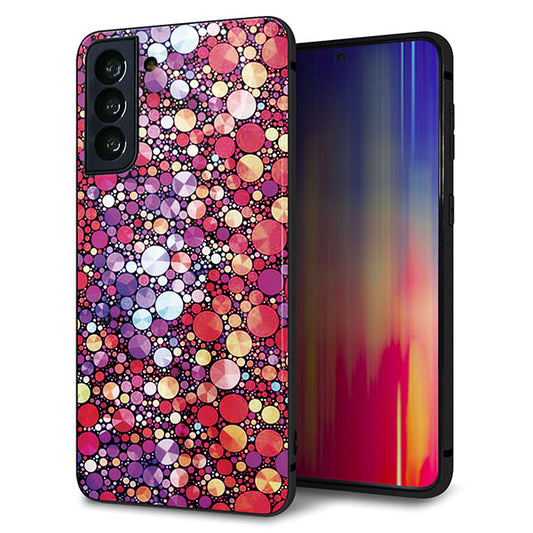 au ギャラクシーS21+ 5G SCG10 強化ガラス&TPUスマホケース ガラプリ【MA954 パターン柄 B】
