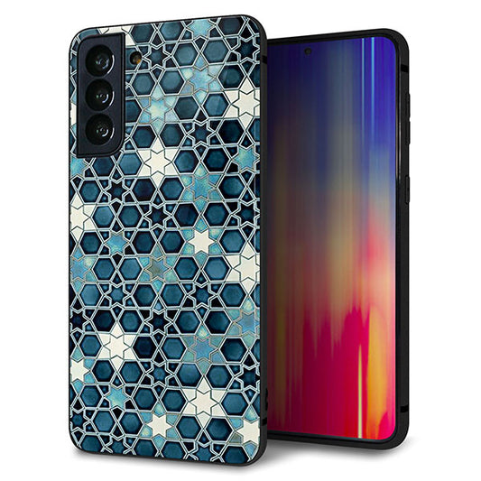 au ギャラクシーS21+ 5G SCG10 強化ガラス&TPUスマホケース ガラプリ【MA955 パターン柄 C】