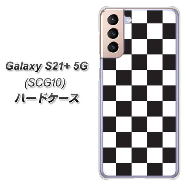 au ギャラクシーS21+ 5G SCG10 高画質仕上げ 背面印刷 ハードケース【151 フラッグチェック】