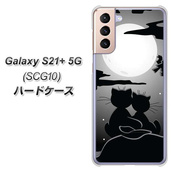 au ギャラクシーS21+ 5G SCG10 高画質仕上げ 背面印刷 ハードケース【342 月夜の二人】