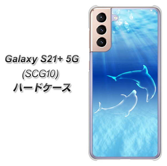 au ギャラクシーS21+ 5G SCG10 高画質仕上げ 背面印刷 ハードケース【1048 海の守り神イルカ】